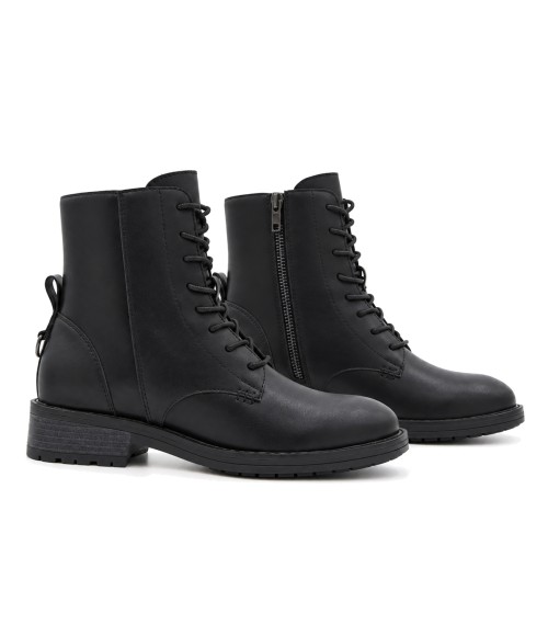 Botin de Piel Negro con Cremallera Lateral Purapiel 105495