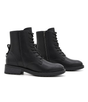 Botin de Piel Negro con Cremallera Lateral Purapiel 105495
