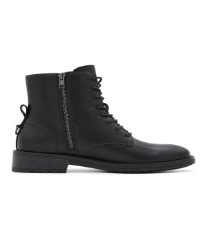 Botin de Piel Negro con Cremallera Lateral Purapiel 105495
