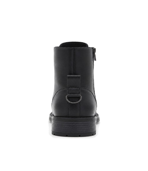 Botin de Piel Negro con Cremallera Lateral Purapiel 105495