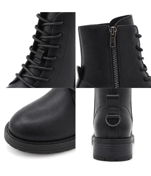 Botin de Piel Negro con Cremallera Lateral Purapiel 105495