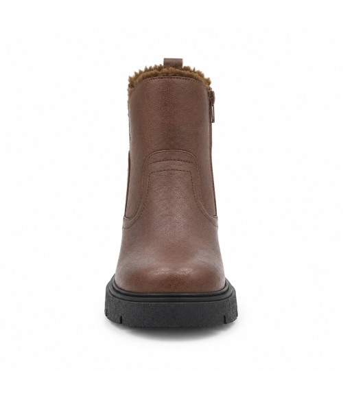 Botin Plano Marron de Piel Purapiel 105496