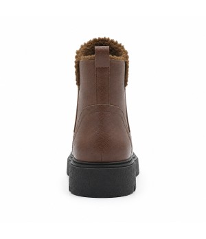 Botin Plano Marron de Piel Purapiel 105496