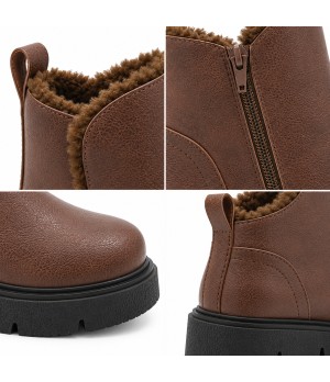 Botin Plano Marron de Piel Purapiel 105496