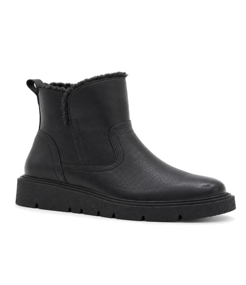 Botin Plano Negro de Piel Purapiel 105497