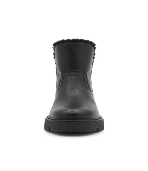 Botin Plano Negro de Piel Purapiel 105497