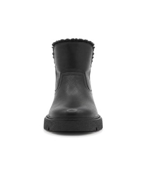 Botin Plano Negro de Piel Purapiel 105497