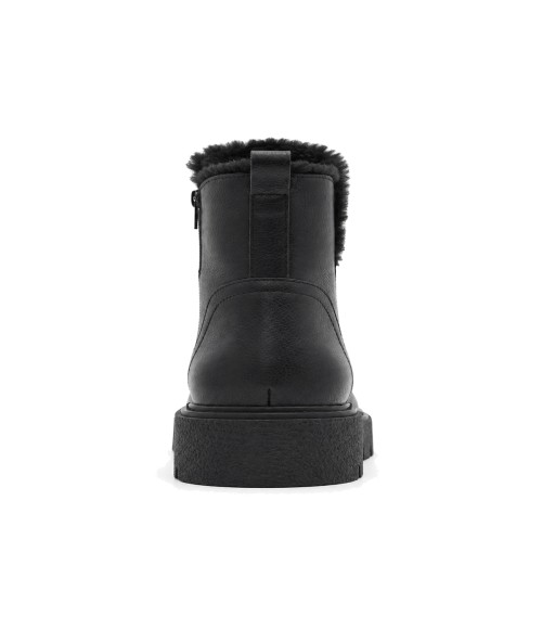 Botin Plano Negro de Piel Purapiel 105497