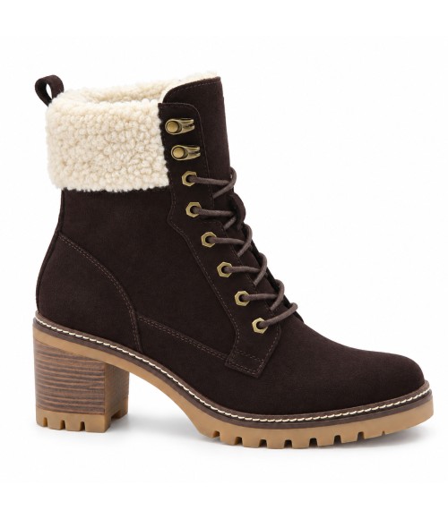 Botines Marron con Forro de Borreguito Purapiel 105498