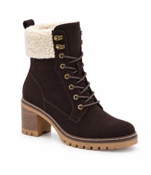 Botines Marron con Forro de Borreguito Purapiel 105498