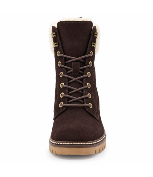 Botines Marron con Forro de Borreguito Purapiel 105498