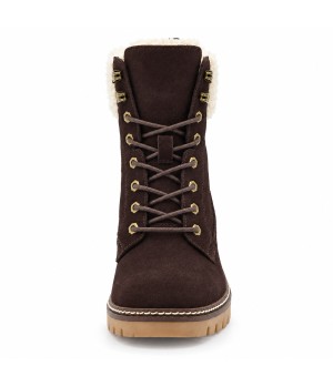 Botines Marron con Forro de Borreguito Purapiel 105498