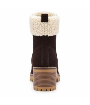 Botines Marron con Forro de Borreguito Purapiel 105498