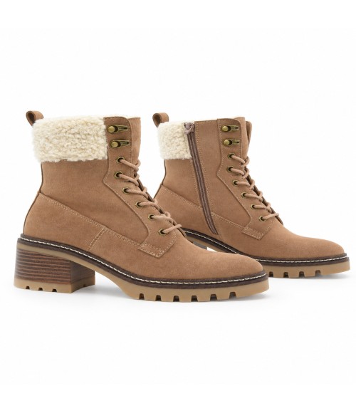 Botines Mocha con Forro de Borreguito Purapiel 105499