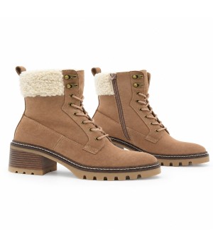 Botines Mocha con Forro de Borreguito Purapiel 105499