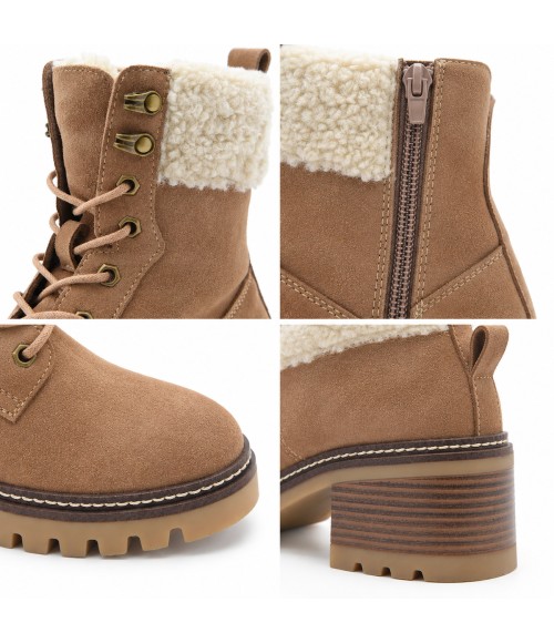 Botines Mocha con Forro de Borreguito Purapiel 105499
