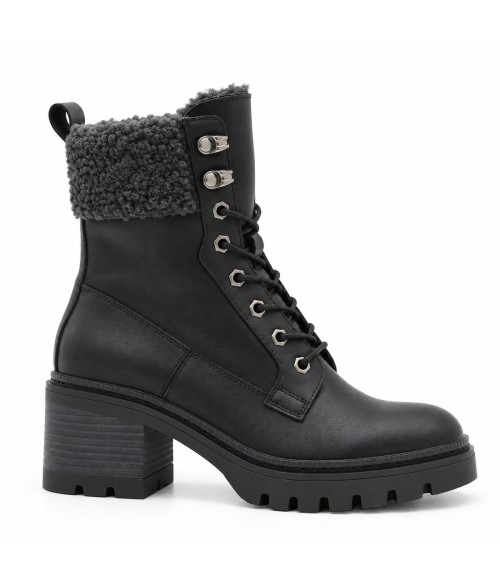 Botines Negros con Forro de Borreguito Purapiel 105500