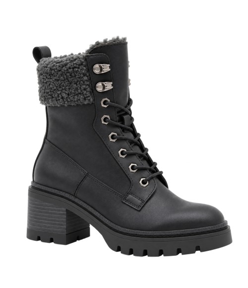 Botines Negros con Forro de Borreguito Purapiel 105500