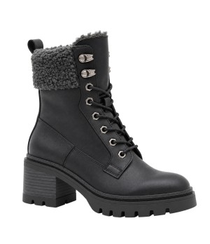 Botines Negros con Forro de Borreguito Purapiel 105500