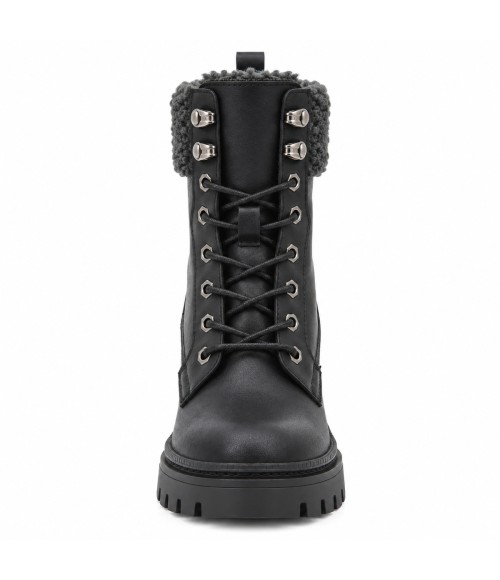 Botines Negros con Forro de Borreguito Purapiel 105500