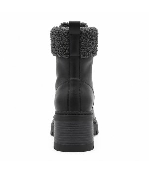 Botines Negros con Forro de Borreguito Purapiel 105500
