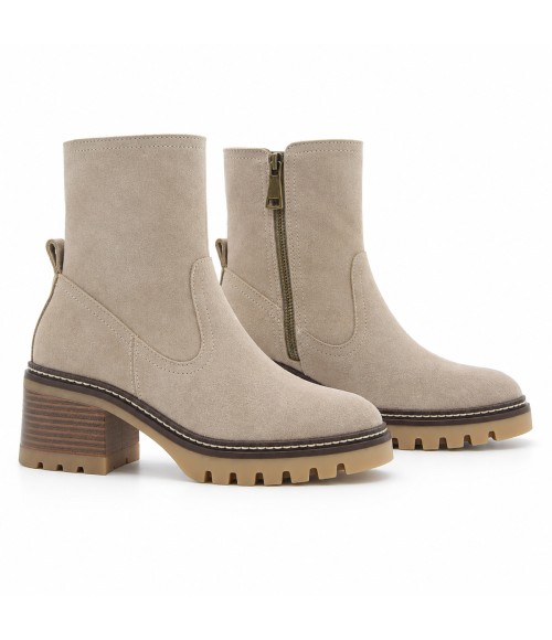 Botin Arenaserraje con Tacon Ancho Purapiel 105501