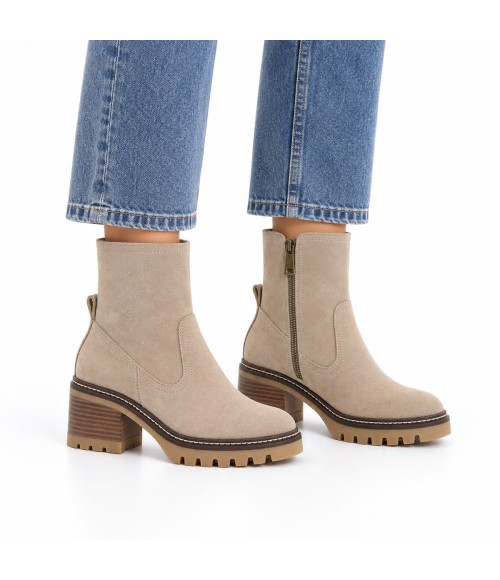 Botin Arenaserraje con Tacon Ancho Purapiel 105501