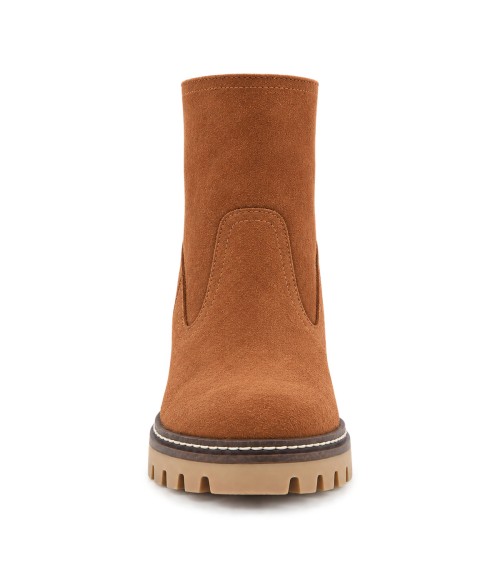 Botin Cuero Serraje con Tacon Ancho Purapiel 105502
