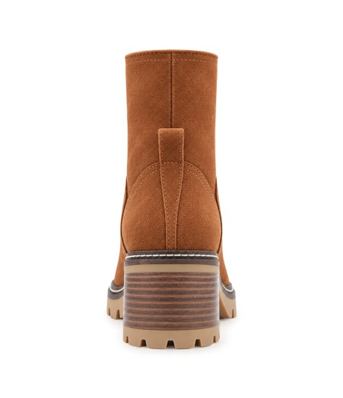 Botin Cuero Serraje con Tacon Ancho Purapiel 105502