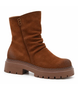 Botin Cuero de Piel con Suela Track Purapiel 105504