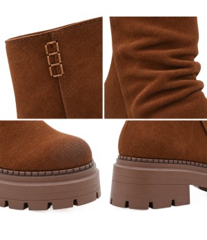 Botin Cuero de Piel con Suela Track Purapiel 105504