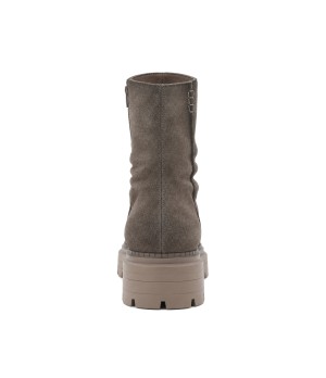Botin Gris de Piel con Suela Track Purapiel 105505