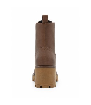 Botin Marron de Piel con Cordones Purapiel 105508