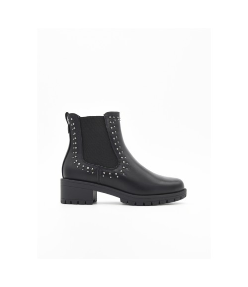 Botin Negro con Tachas y Elasticos Montevita 105512
