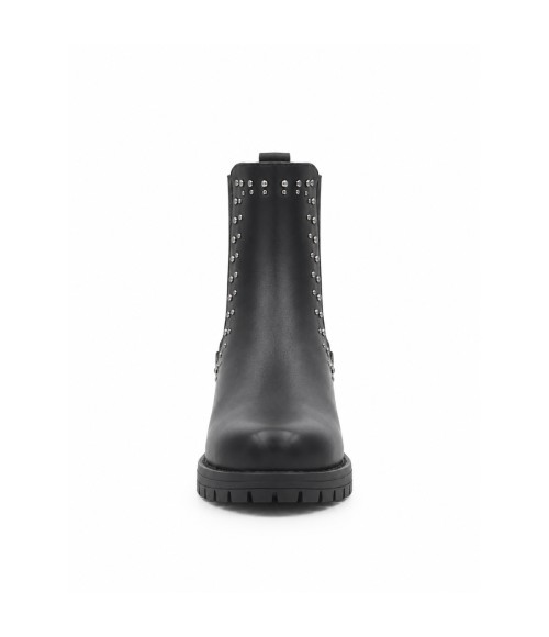 Botin Negro con Tachas y Elasticos Montevita 105512