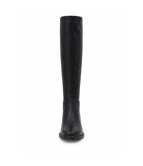 Bota Alta Negra con Hebilla y Tacon Bajo Montevita 105514