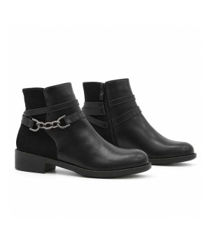 Botin Negro con Cadena Montevita 105516