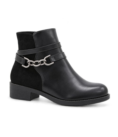 Botin Negro con Cadena Montevita 105516