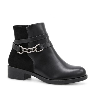 Botin Negro con Cadena Montevita 105516