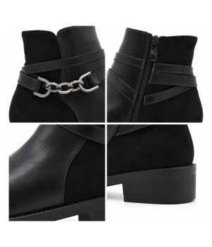 Botin Negro con Cadena Montevita 105516