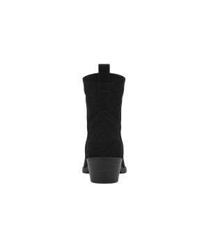 Botin Cowboy Negro Serraje con Bordado Purapiel 105518