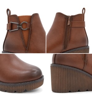 Botin Marron con Cuna y Adorno Montevita 105519
