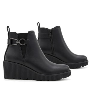 Botin Negro con Cuna y Adorno Montevita 105520