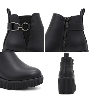 Botin Negro con Cuna y Adorno Montevita 105520
