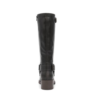 Bota Alta Negra Biker con Hebillas Montevita 105521