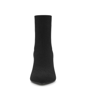 Botin Calcetin Negro con Tacon Ancho Purapiel 105526