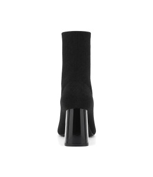 Botin Calcetin Negro con Tacon Ancho Purapiel 105526