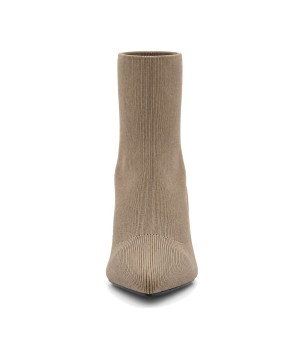 Botin Calcetin Taupe con Tacon Ancho Purapiel 105527