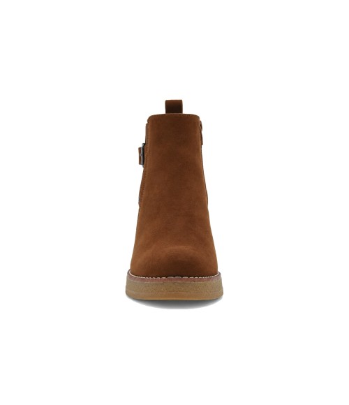 Botin Marron de Tacon Ancho y Hebilla Montevita 105528