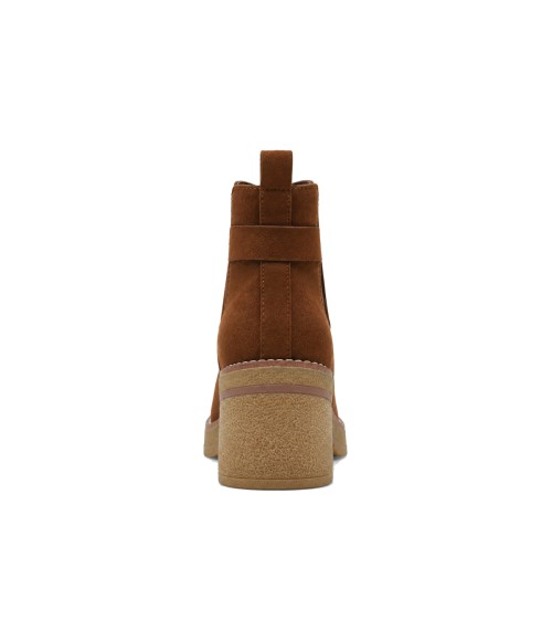 Botin Marron de Tacon Ancho y Hebilla Montevita 105528